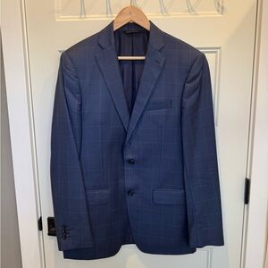 Michael Kors Navy Checkered Blazer
